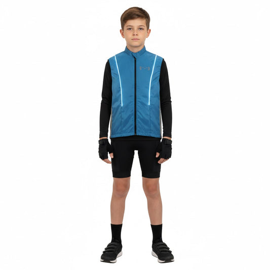 Chaleco Azul turquesa con luz electroluminiscente