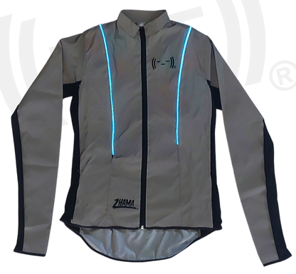 Chamarra 100% reflejante con luz