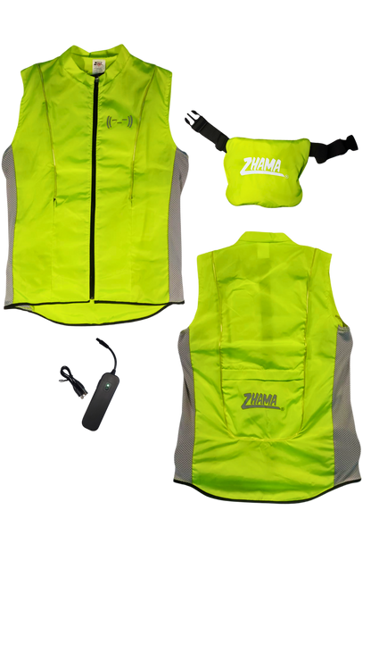 Chaleco Amarillo neón con luz electroluminiscente