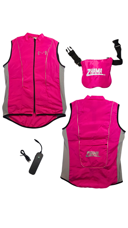 Chaleco Rosa neón con luz electroluminiscente