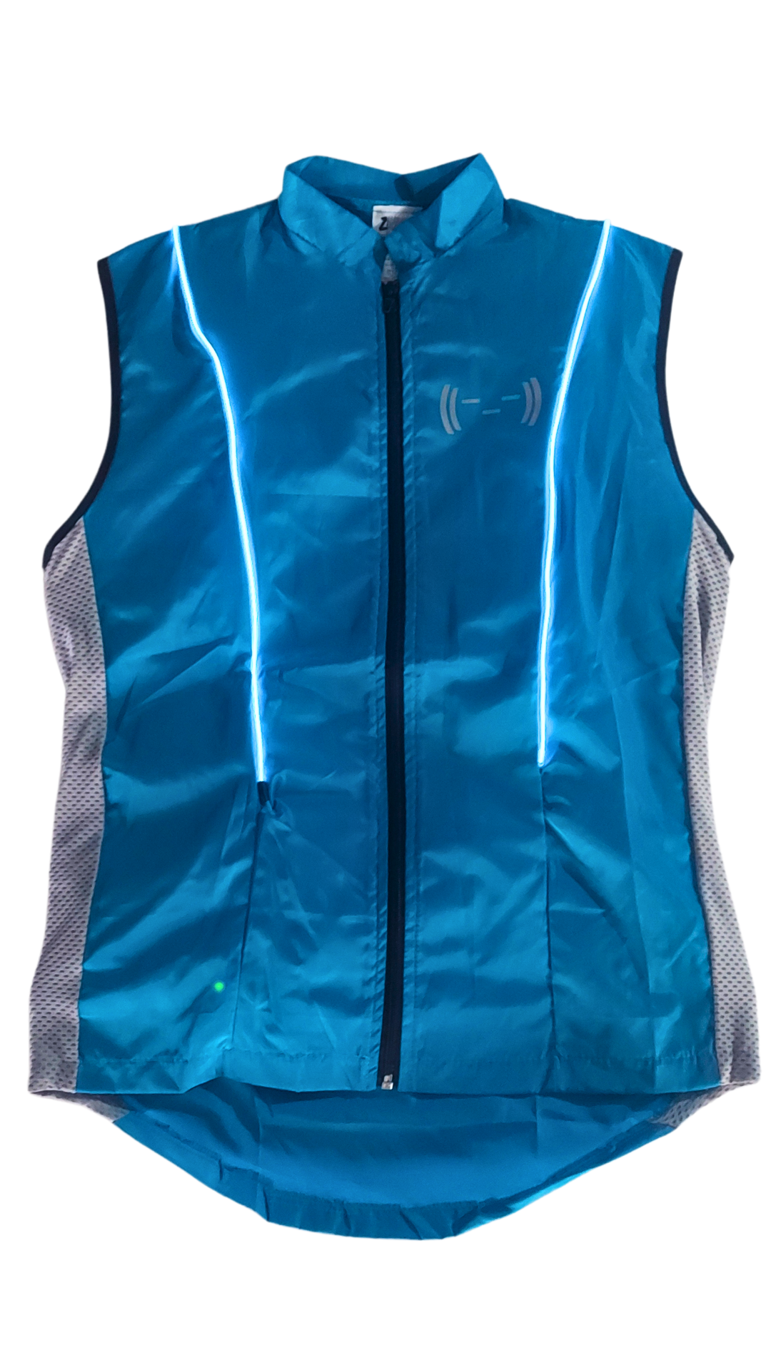 Chaleco Azul turquesa con luz electroluminiscente
