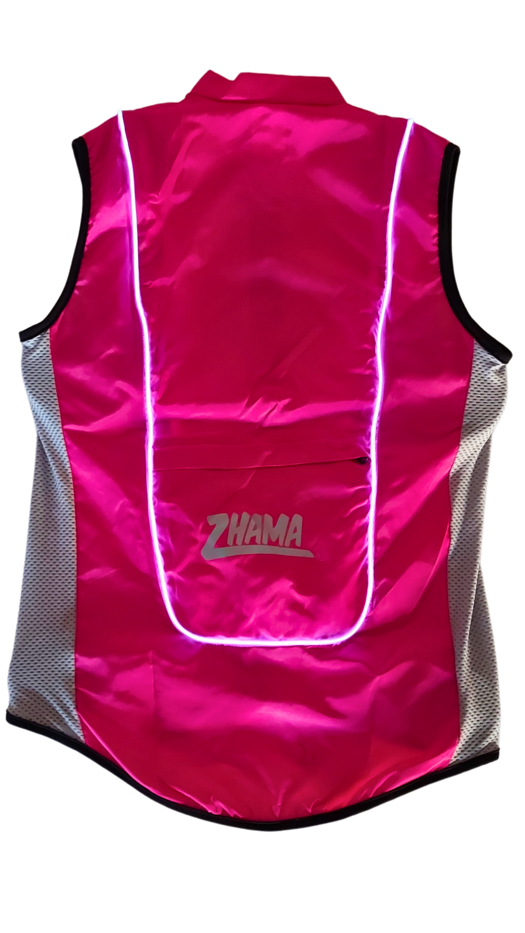 Chaleco Rosa neón con luz electroluminiscente