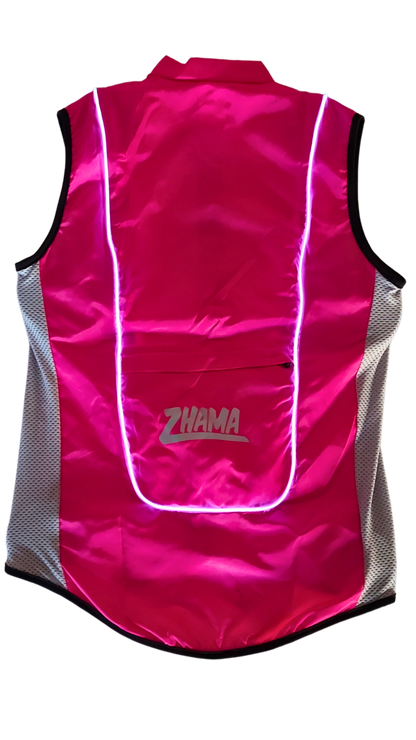 Chaleco Rosa neón con luz electroluminiscente