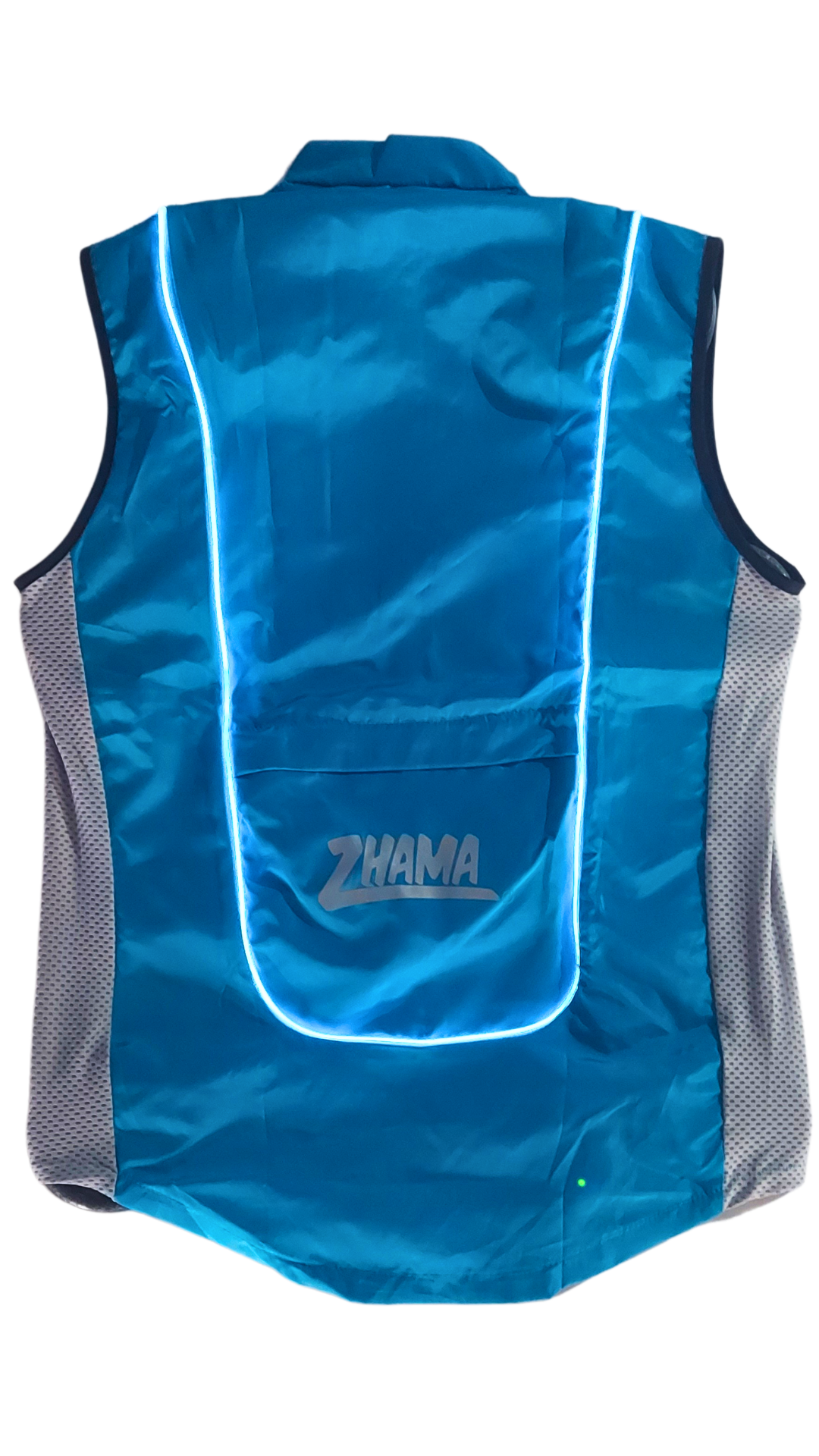 Chaleco Azul turquesa con luz electroluminiscente
