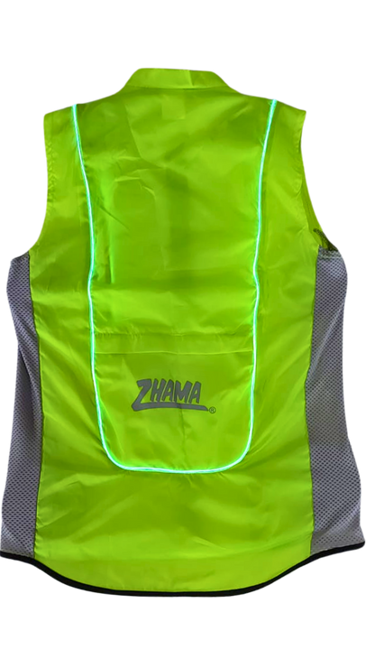 Chaleco Amarillo neón con luz electroluminiscente