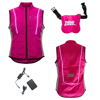 Chaleco Rosa neón con luz electroluminiscente