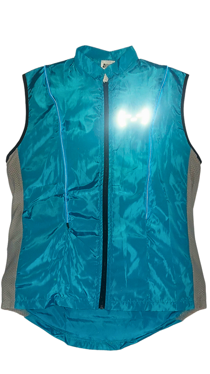 Chaleco Azul turquesa con luz electroluminiscente