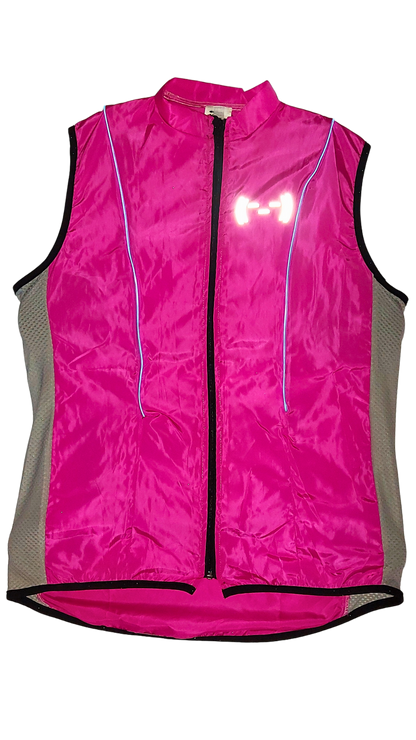 Chaleco Rosa neón con luz electroluminiscente