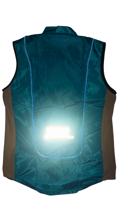 Chaleco Azul turquesa con luz electroluminiscente