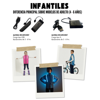 Chaleco Rosa neón con luz electroluminiscente