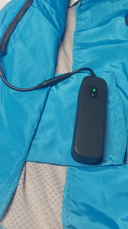 Chaleco Azul turquesa con luz electroluminiscente