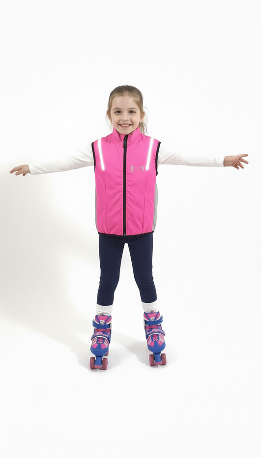 Chaleco Rosa neón con luz electroluminiscente