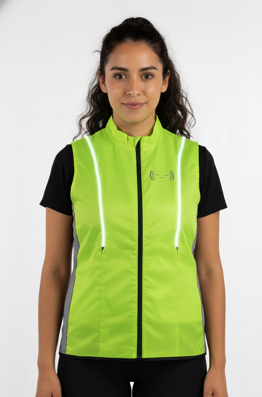 Chaleco Amarillo neón con luz electroluminiscente