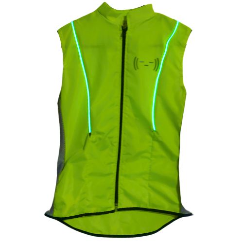 Chaleco Amarillo neón con luz electroluminiscente