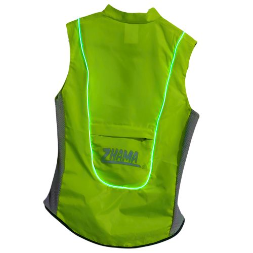 Chaleco Amarillo neón con luz electroluminiscente