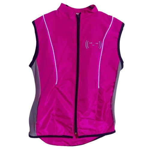 Chaleco Rosa neón con luz electroluminiscente