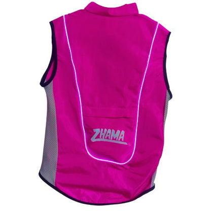 Chaleco Rosa neón con luz electroluminiscente