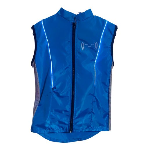 Chaleco Azul turquesa con luz electroluminiscente