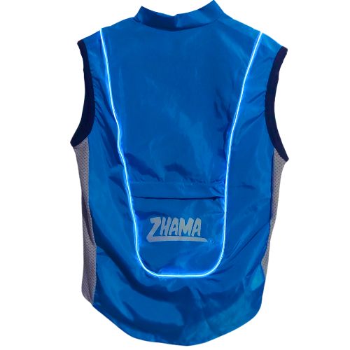 Chaleco Azul turquesa con luz electroluminiscente